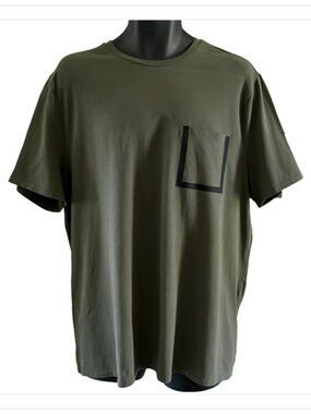 Express Men's Olive Green Pocket Tee Short Sleeve Stretch Crew Neck Normcore